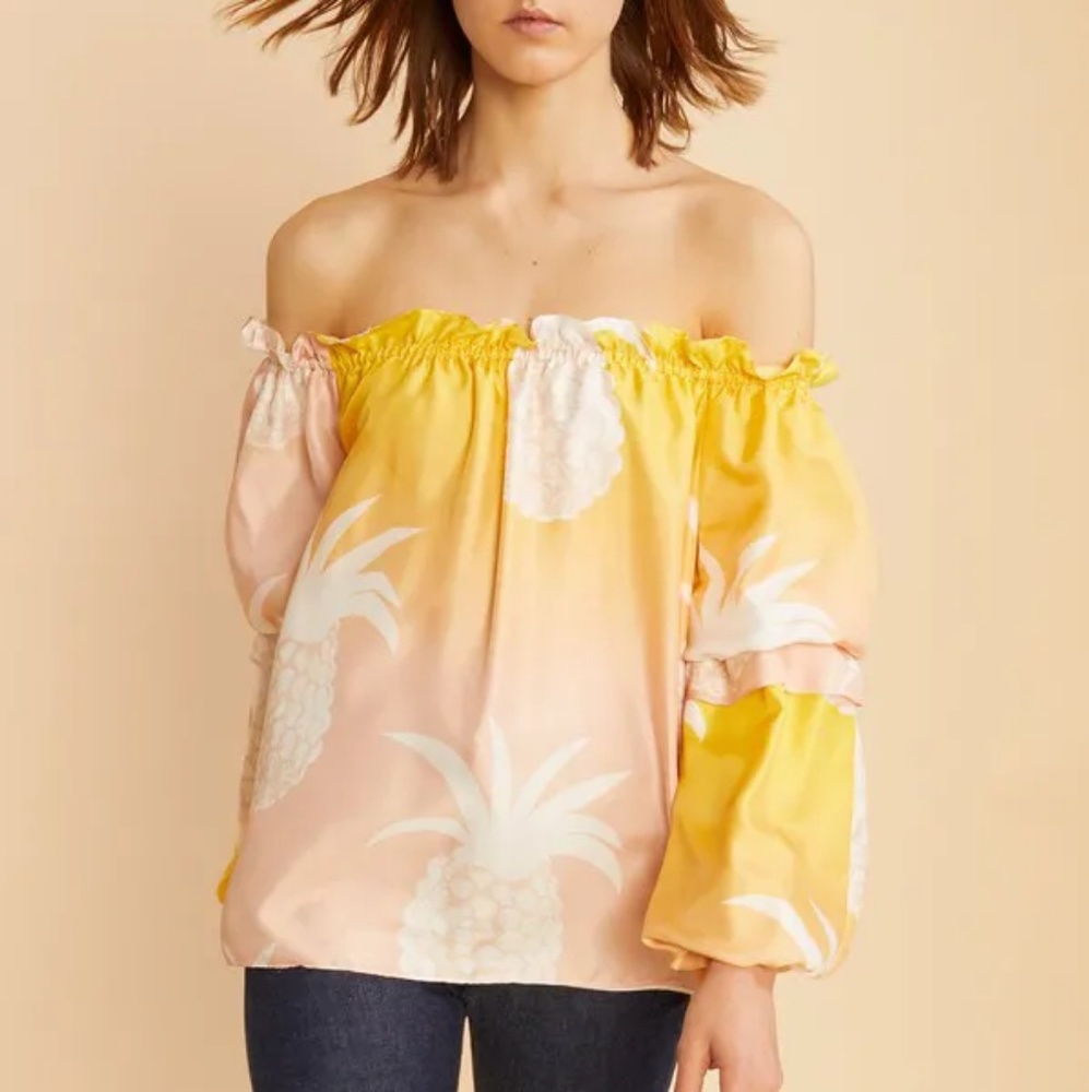 Cynthia Rowley Jetset Pineapple Top